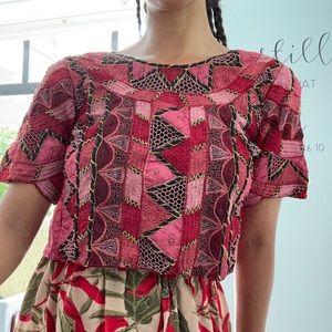 Cropped ethnic blouse